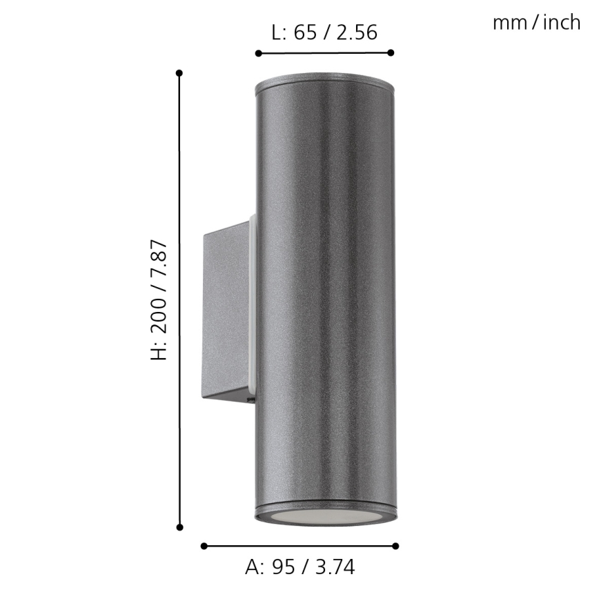 Eglo - LED Екстериорно осветление 2xGU10/3W/230V IP44