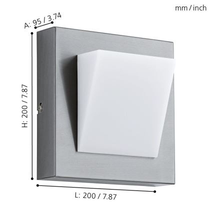Eglo 94114 - LED Екстериорно осветление GALARY 1 1xLED/3,7W/230V IP44