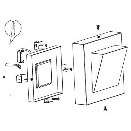 Eglo 94114 - LED външно осветление GALARY 1 LED/3,7W/230V IP44