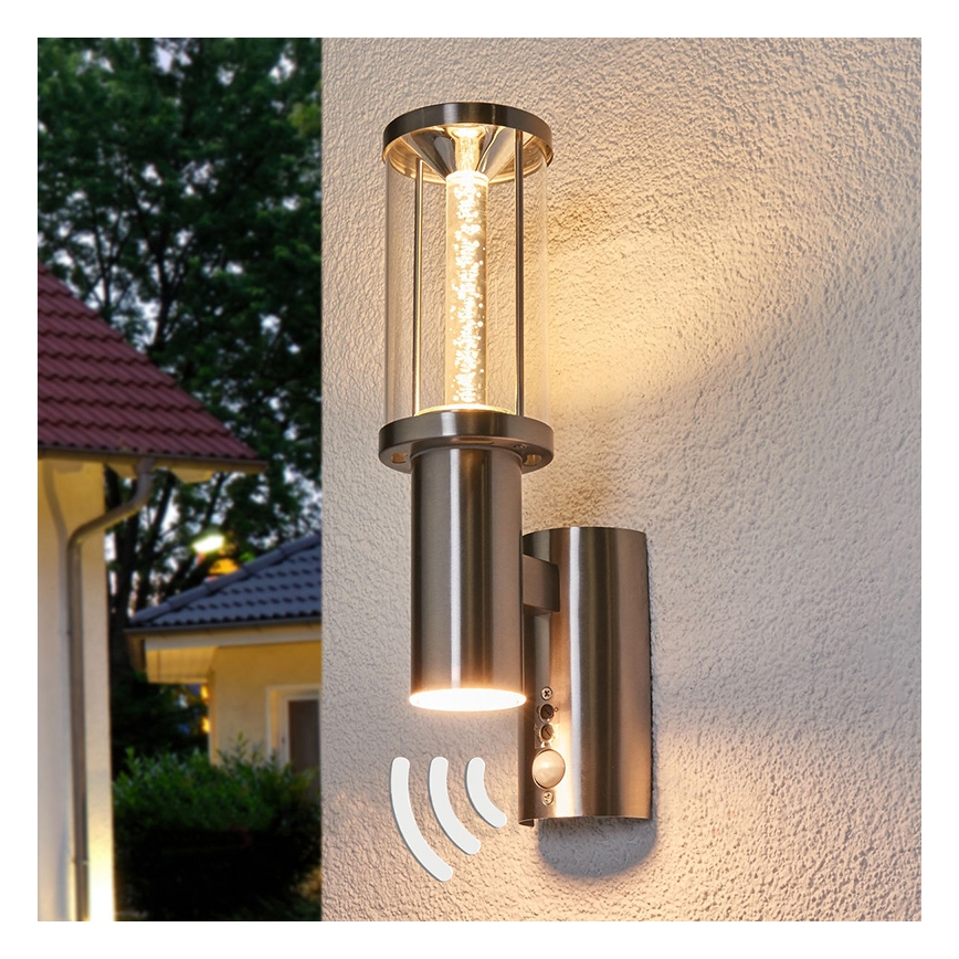 Eglo - LED Екстериорно осветление на сензор  1xGU10/3W + 1xLED/3,7W IP44