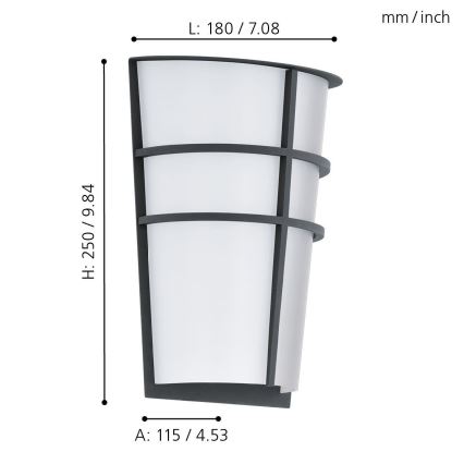 Eglo - LED Екстериорно осветление 2xLED/2,5W/230V IP44