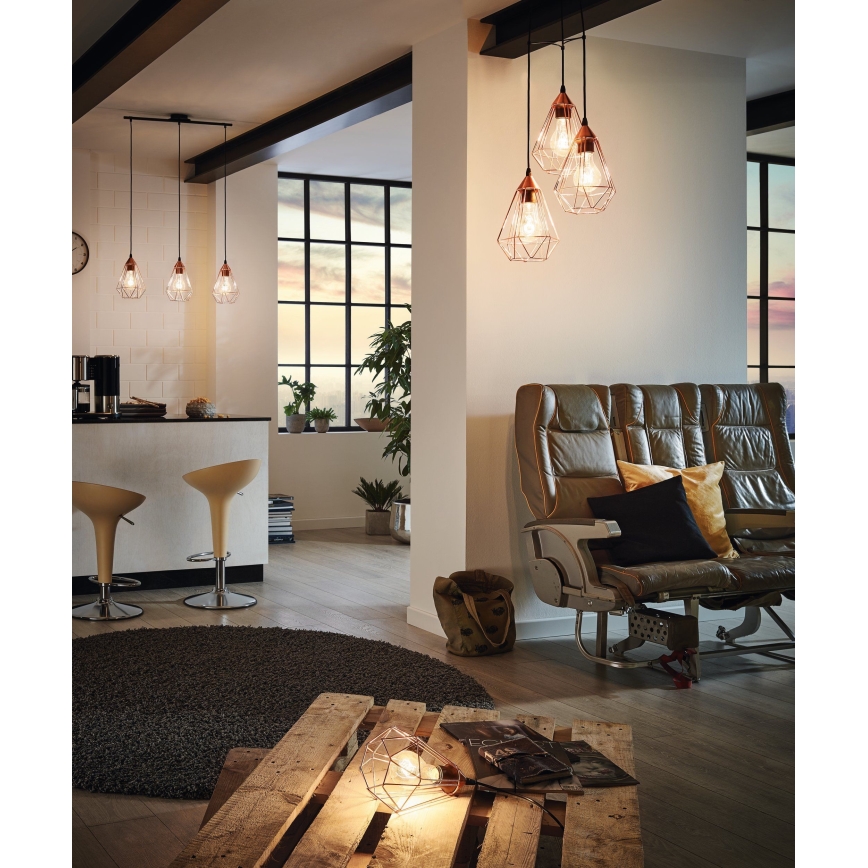 Eglo 94197 - Настолна лампа за контакт TARBES 1xE27/60W/230V