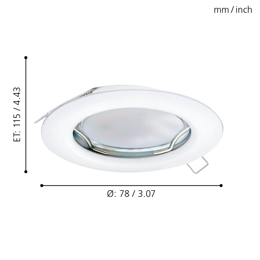 Eglo - Комплект 3x LED Осветление за окачен таван PENETO 3xGU10-LED/3W/230V