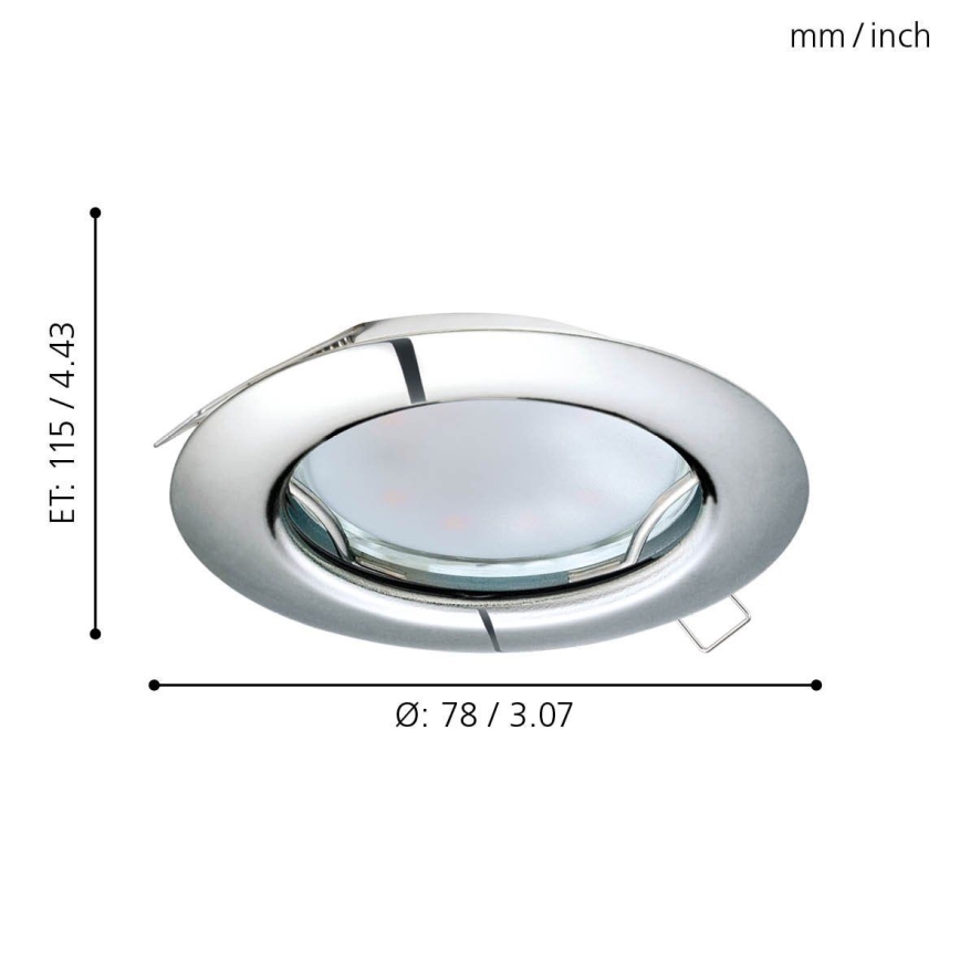 Eglo - Комплект 3x LED Осветление за окачен таван PENETO 3xGU10-LED/3W/230V