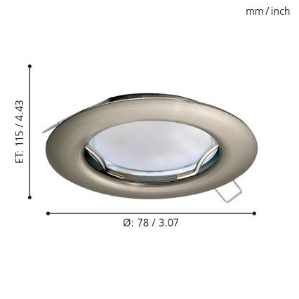 Eglo - Комплект 3x LED Таванна лампа PENETO 3xGU10-LED/3W/230V