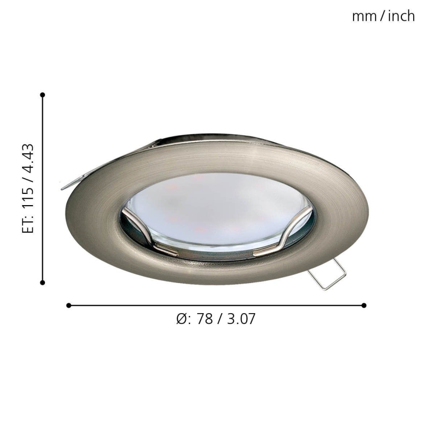 Eglo - Комплект 3x LED Таванна лампа PENETO 3xGU10-LED/3W/230V