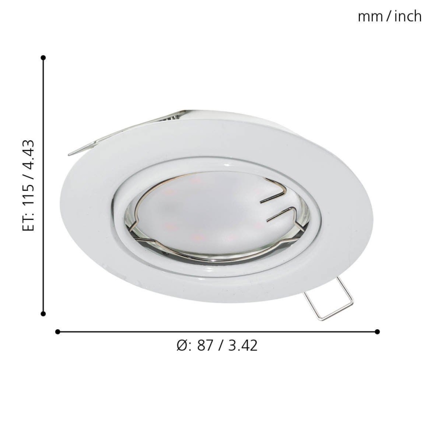 Eglo - LED Осветление за окачен таван 1xGU10-LED/5W/230V