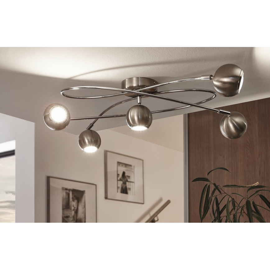 Eglo - LED Прожектор, луна 5xGU10-LED/3W/230V