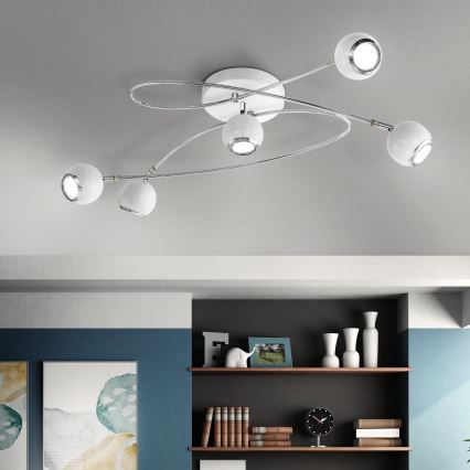 Eglo - LED Точково осветително тяло 5xGU10-LED/3W/230V