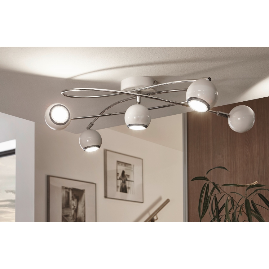 Eglo - LED Точково осветително тяло 5xGU10-LED/3W/230V