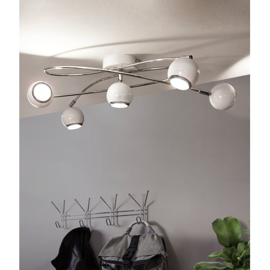 Eglo - LED Точково осветително тяло 5xGU10-LED/3W/230V
