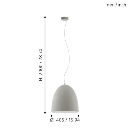 Eglo - Полилей  1xE27/60W/230V