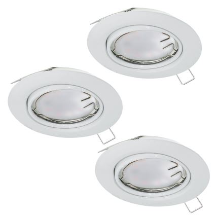 Eglo - Комплект 3x LED вградени осветителни тела PENETO 1xGU10-LED/5W/230V