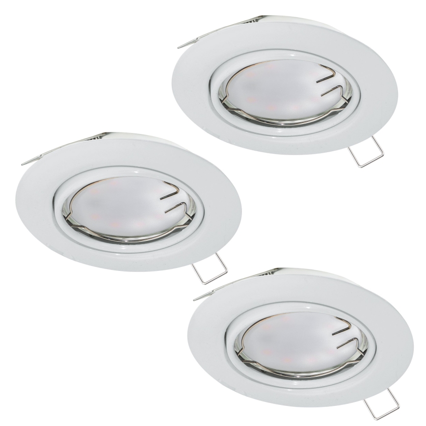 Eglo - Комплект 3x LED вградени осветителни тела PENETO 1xGU10-LED/5W/230V