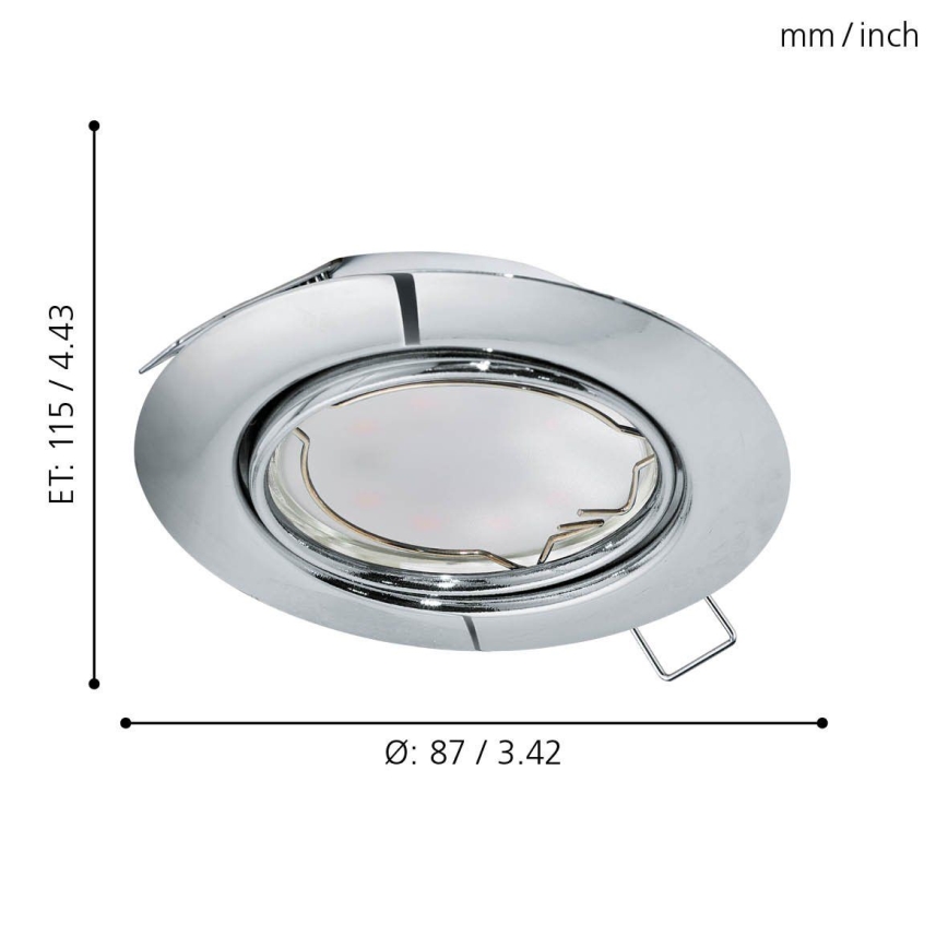 Eglo - Комплект 3x LED Осветление за окачен таван PENETO 3xGU10-LED/5W/230V