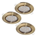 Eglo 94409 - Комплект 3x LED Осветление за окачен таван PENETO 3xGU10-LED/5W/230V