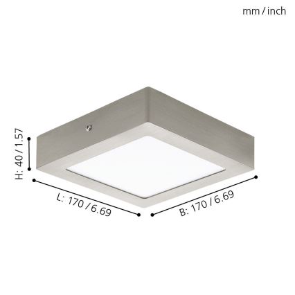 Eglo 94524 - LED Лампа за таван FUEVA 1 LED/10,9W/230V