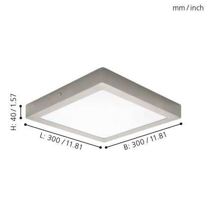 Eglo 94528 - LED Лампа за таван FUEVA 1 LED/22W/230V