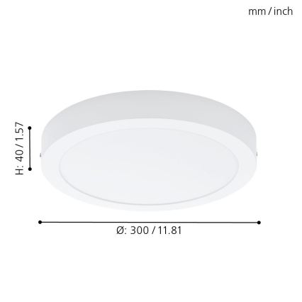 Eglo 94536 - LED Лампа за таван FUEVA 1 LED/24W/230V