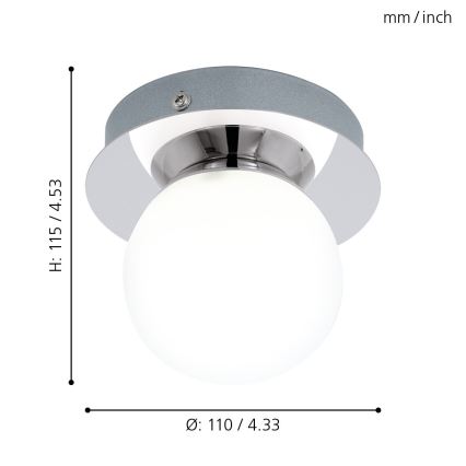 Eglo - LED осветително тяло за баня LED/3,3W/230V IP44