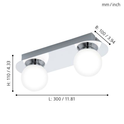 Eglo - LED лампа за баня  2xLED/3,3W/230V IP44