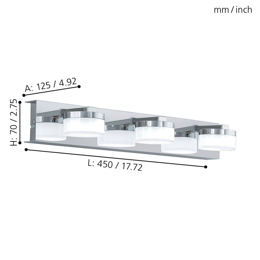 Eglo - LED стенен осветител за баня 3xLED/4,5W/230V IP44