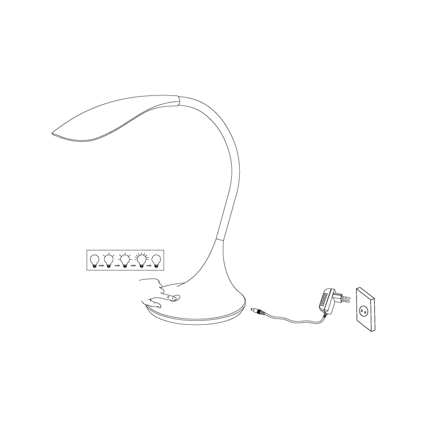 Eglo - LED Димируема Настолна лампа 1xLED/4,5W/230V бяла