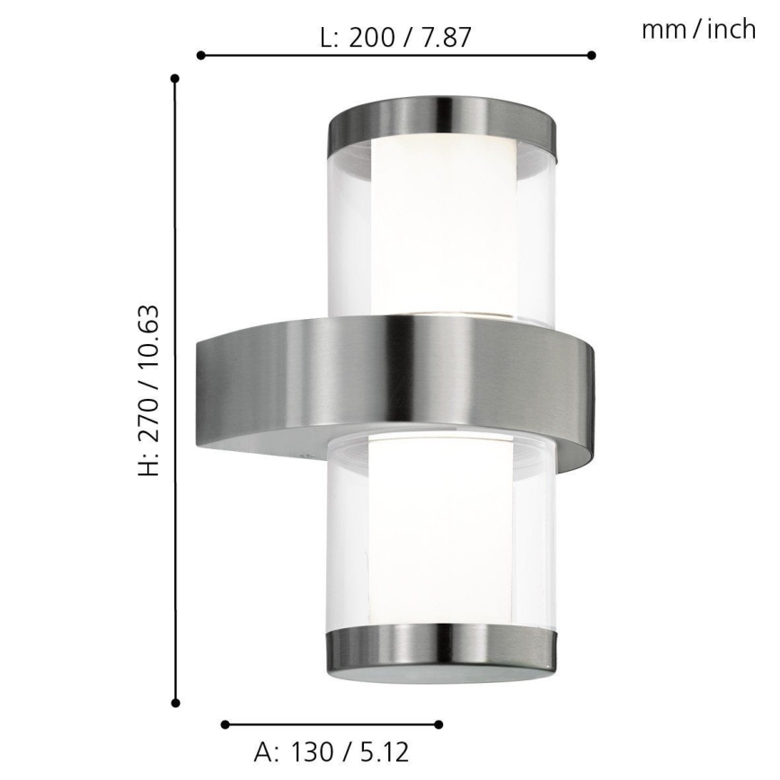 Eglo - Екстериорен аплик 2xLED/3,7W/230V IP44