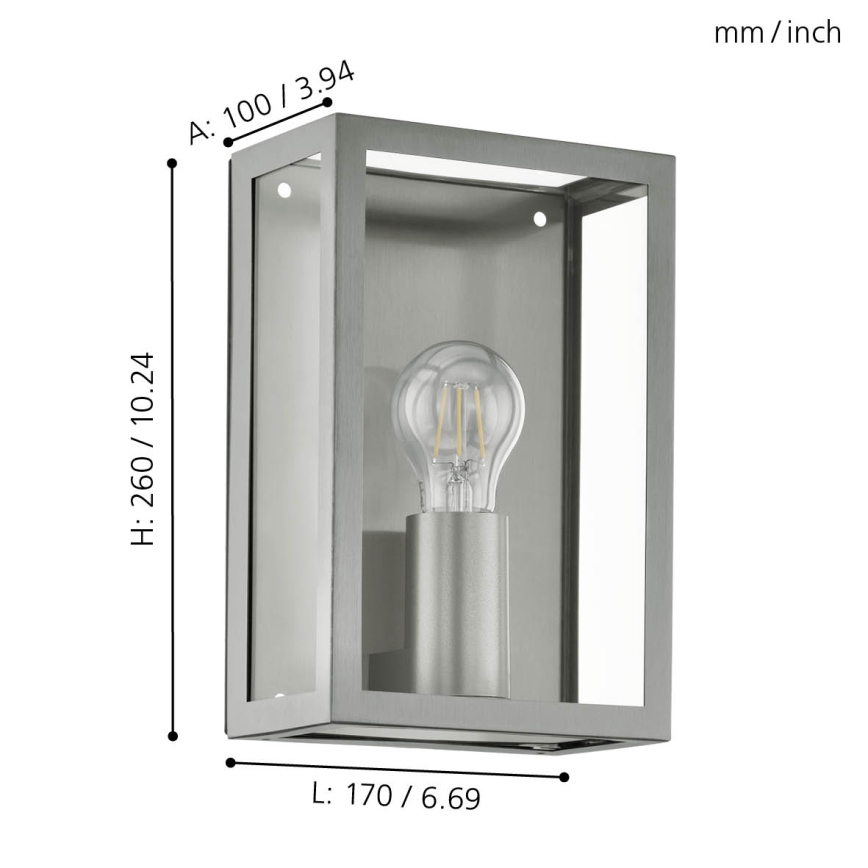 Eglo - Екстериорна лампаxE27/60W/230V IP44