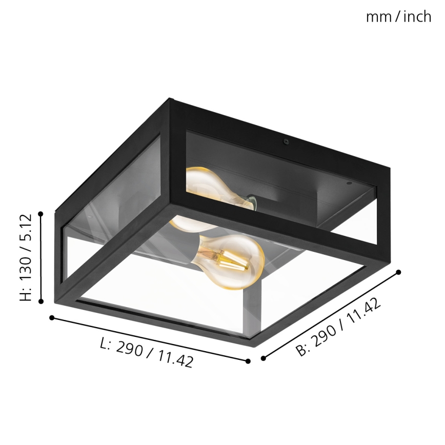 Eglo - Екстериорна лампа 2x60W IP44