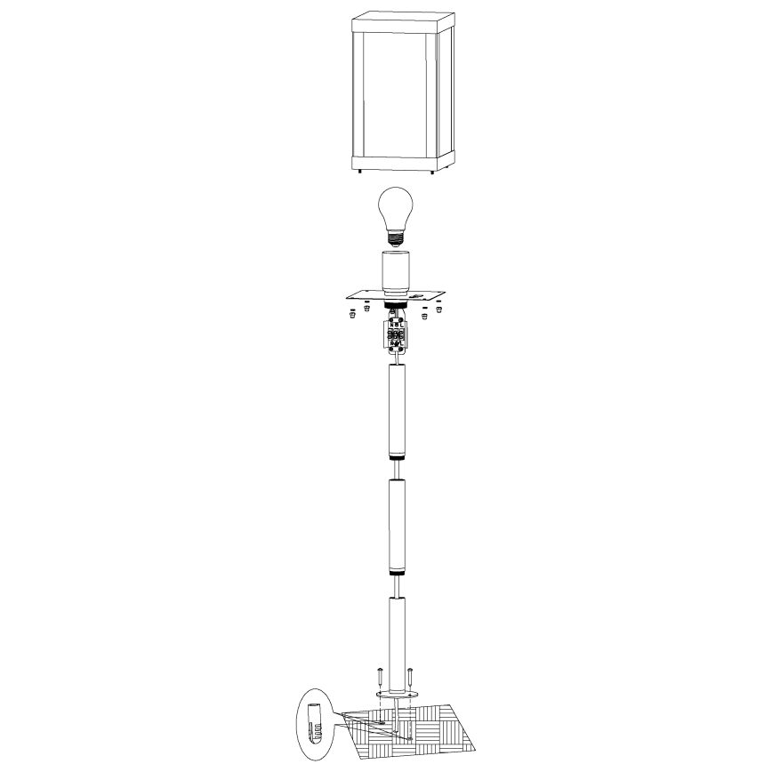 Eglo - Екстериорна лампа 1xE27/60W/230V IP44