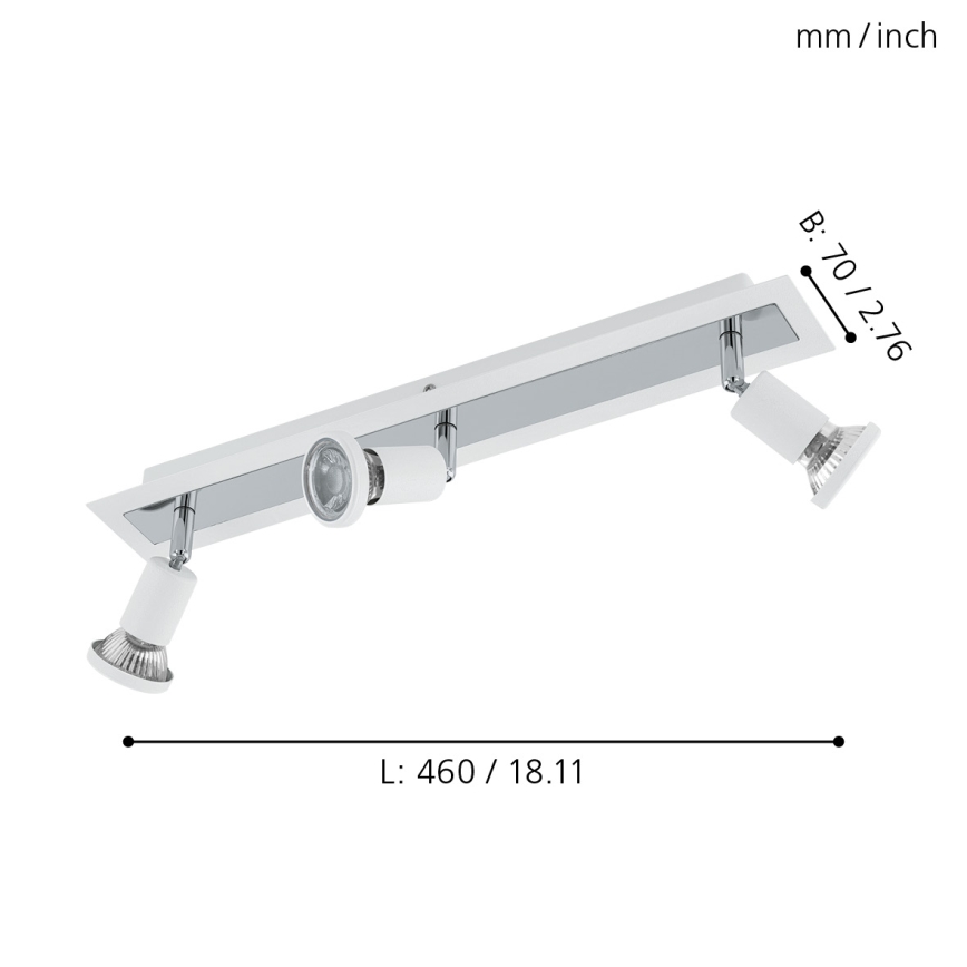 Eglo 94961 - LED Точково осветително тяло SARRIA 3xGU10-LED/5W/230V