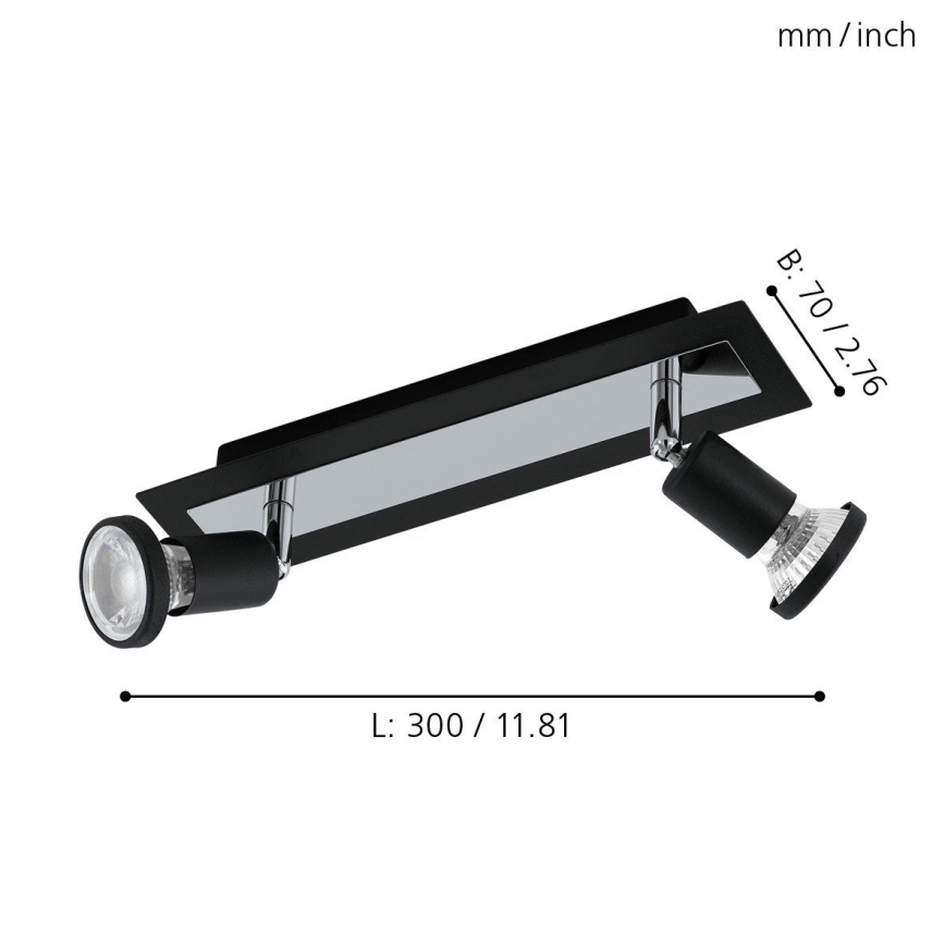 Eglo 94964 - LED Точково осветително тяло SARRIA 2xGU10-LED/5W/230V