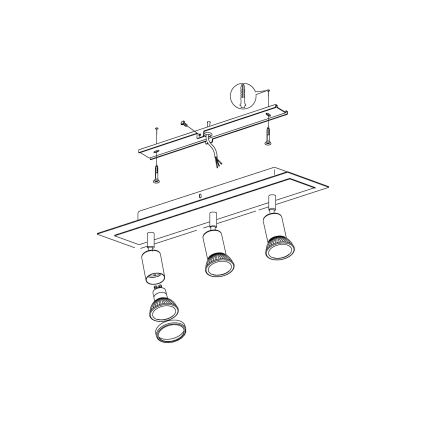 Eglo 94965 - LED Точково осветително тяло SARRIA 3xGU10-LED/5W/230V