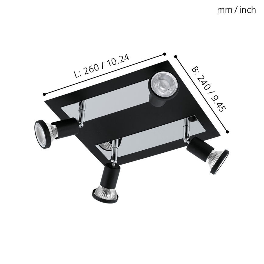 Eglo 94966 - LED Точково осветително тяло SARRIA 4xGU10-LED/5W/230V