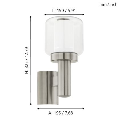 Eglo - Екстериорна Стенна лампа 1xE27/40W IP44