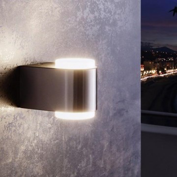 Eglo 95079 - Екстериорна стенна лампа BRIONES 2xLED/3W/230V IP44