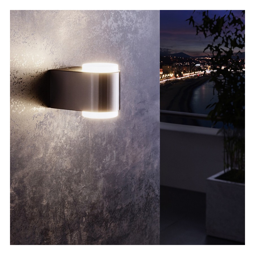 Eglo 95079 - Екстериорна стенна лампа BRIONES 2xLED/3W/230V IP44