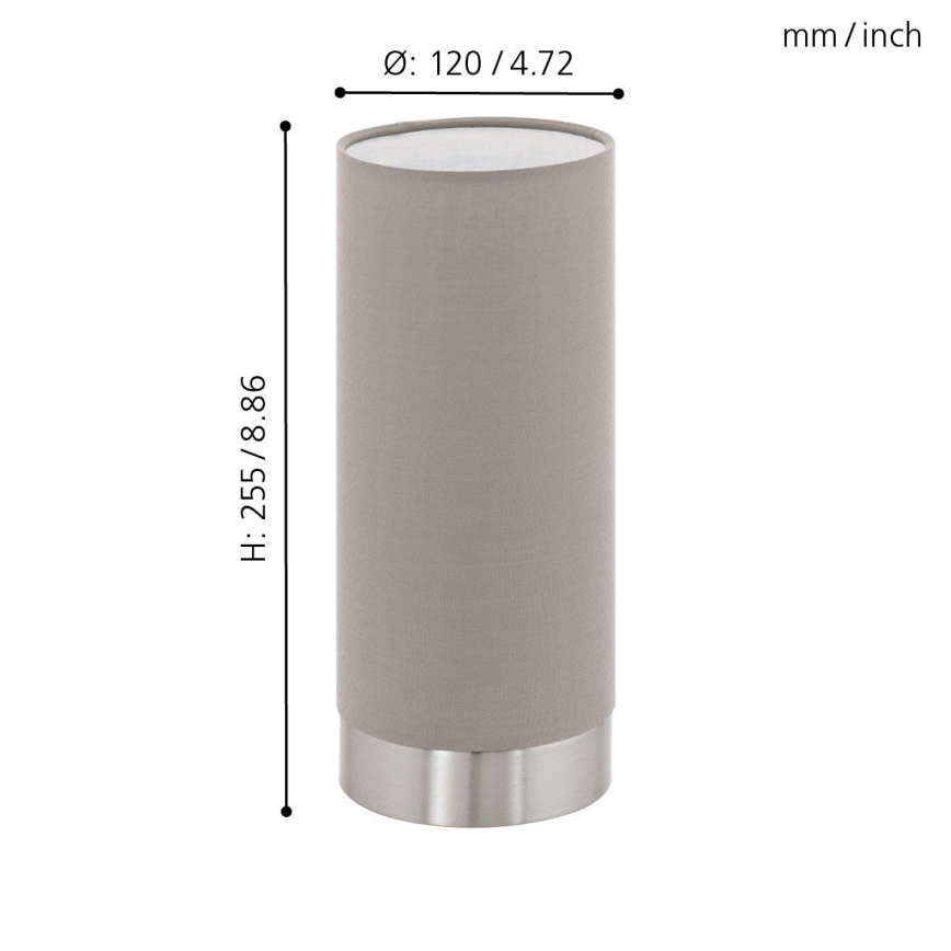 Eglo - Димируема настолна лампа 1xE27/40W/230V таупе