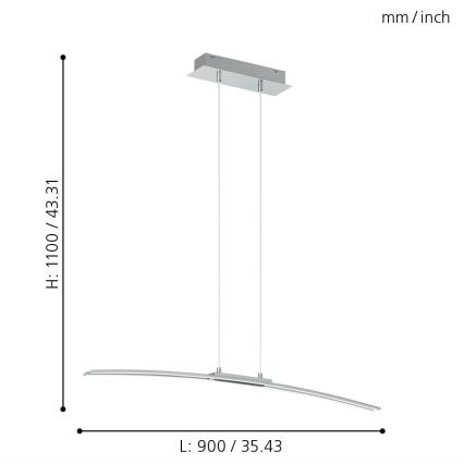 Eglo - LED Полилей LED/30W/230V