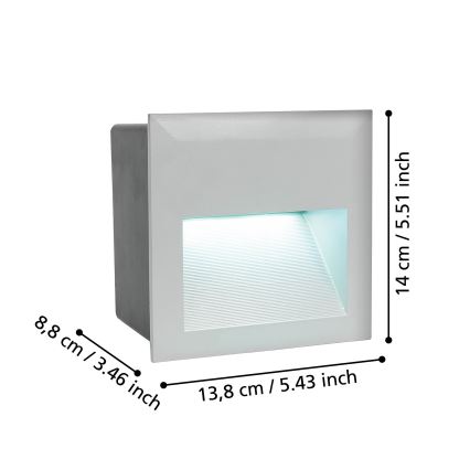 Eglo - LED Екстериорна лампа за ориентация 1xLED/3,7W/230V IP65