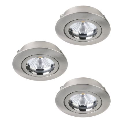 Eglo - комплект 3x LED вградени осветителни тела TEDO 1xGU10-LED/5W/230V