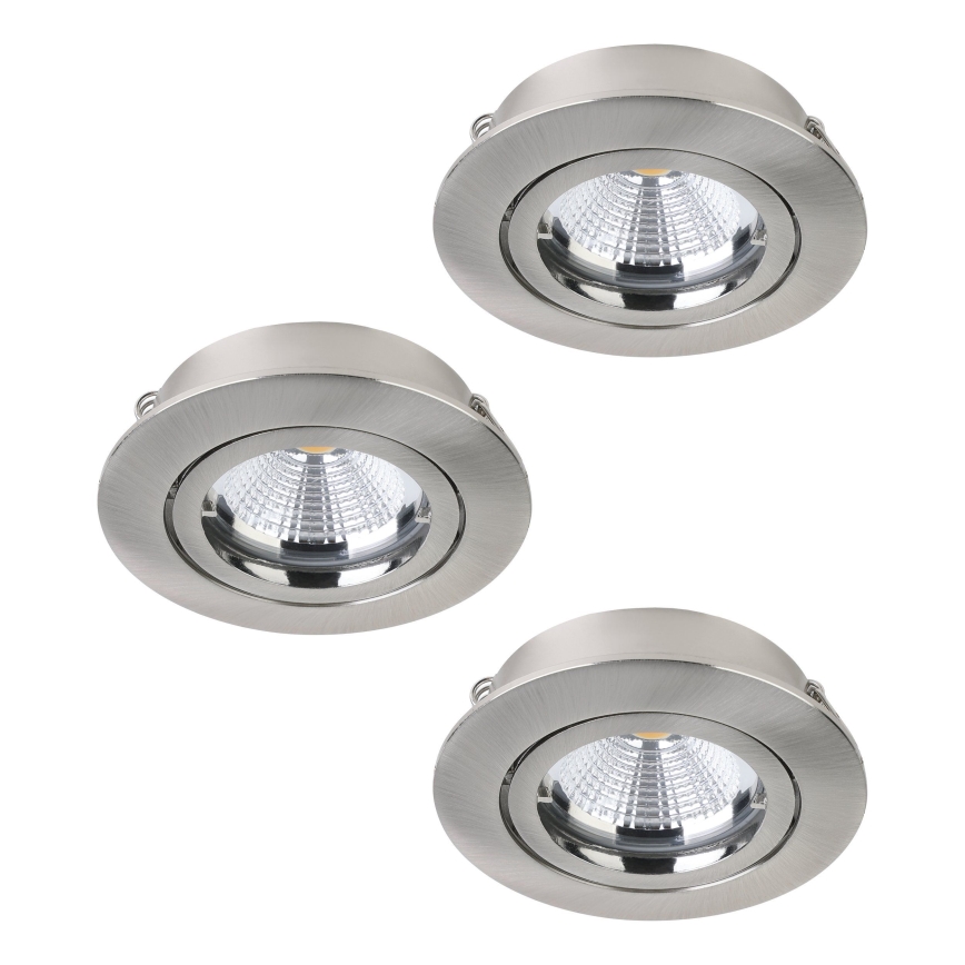 Eglo - комплект 3x LED вградени осветителни тела TEDO 1xGU10-LED/5W/230V