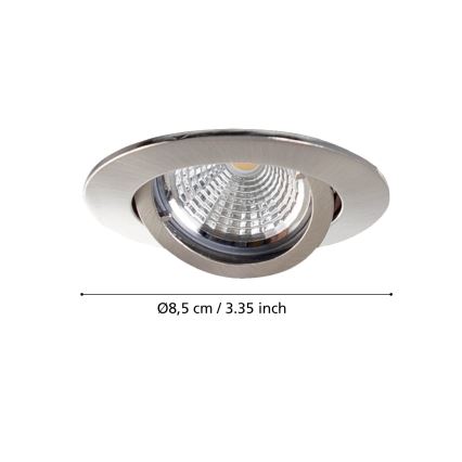 Eglo - комплект 3x LED вградени осветителни тела TEDO 1xGU10-LED/5W/230V