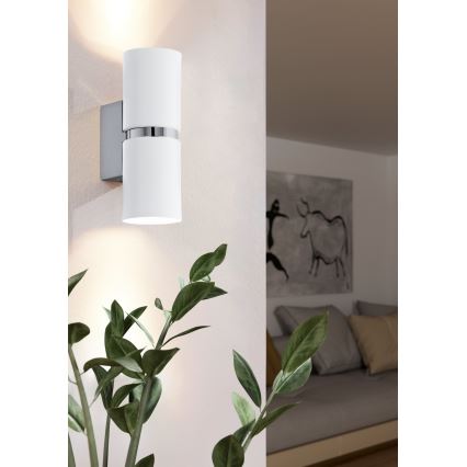 Eglo - LED Стенна лампа 2xGU10-LED/4W/230V