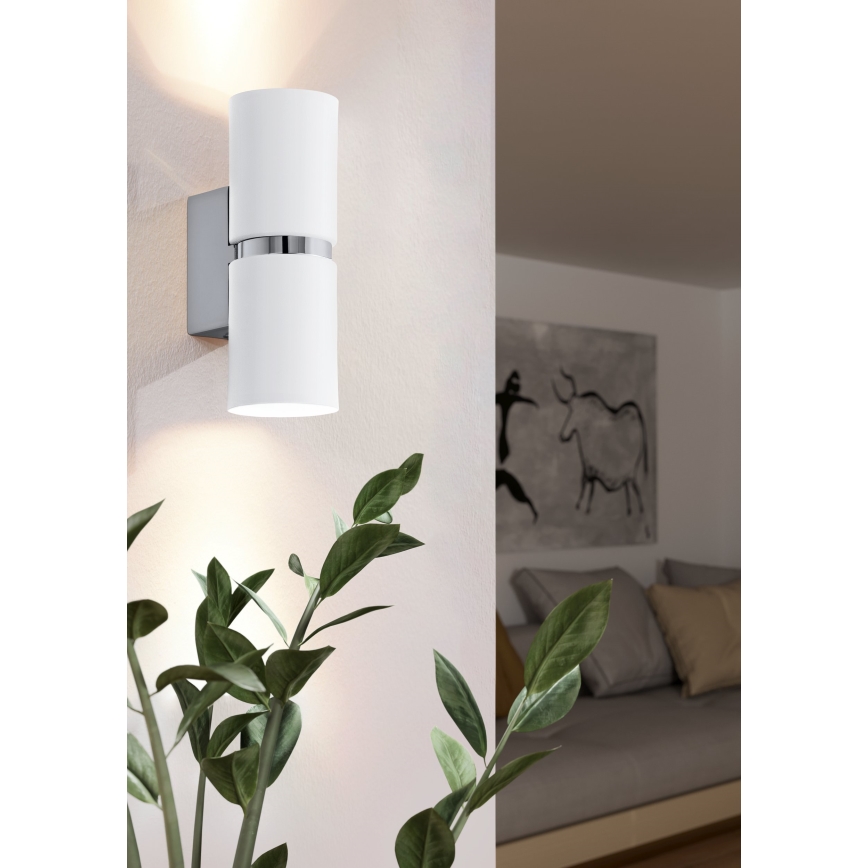 Eglo - LED Стенна лампа 2xGU10-LED/4W/230V