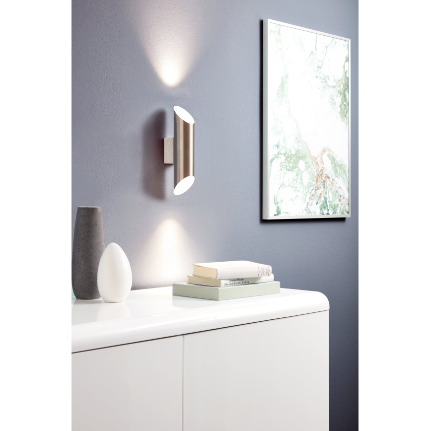 Eglo - LED Стенна лампа 2xGU10-LED/4W/230V
