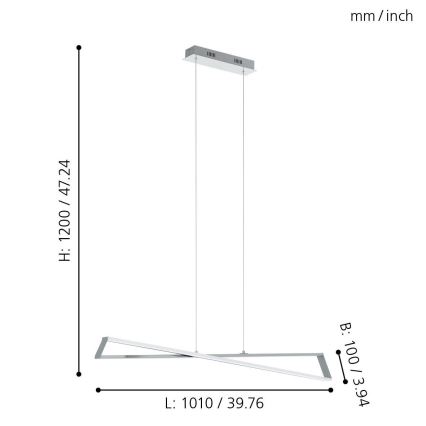 Eglo 95566 - LED Полилей AGRELA 2xLED/14,4W/230V