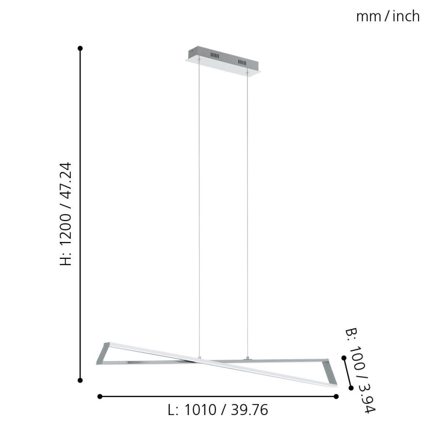 Eglo 95566 - LED Полилей AGRELA 2xLED/14,4W/230V