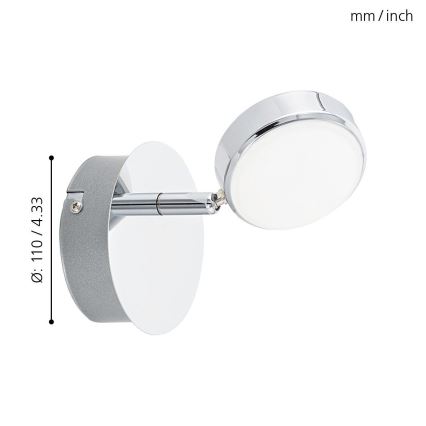 Eglo - LED Точково осветително тяло 1xLED/5,4W/230V